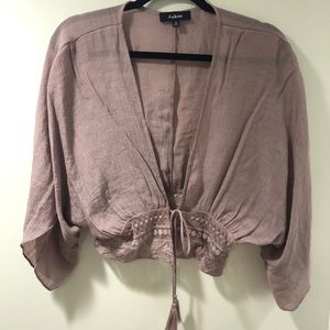 Open tie front top